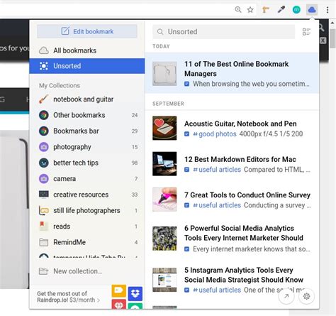 Bookmarks Extension For Chrome