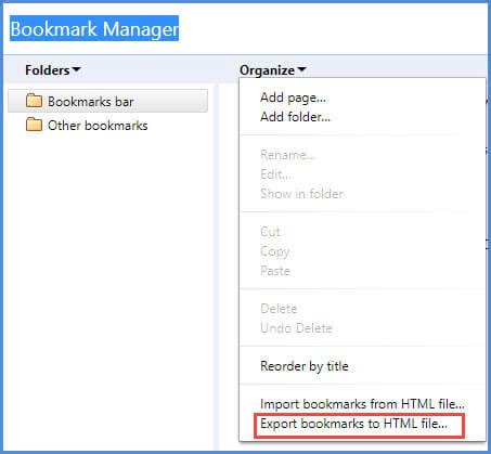 Bookmarks File To Html