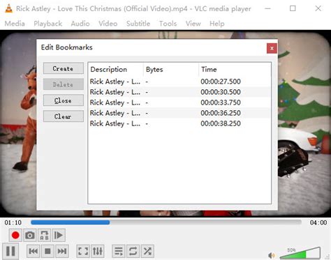 Bookmarks In Vlc