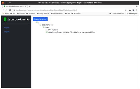 Bookmarks Json To Html