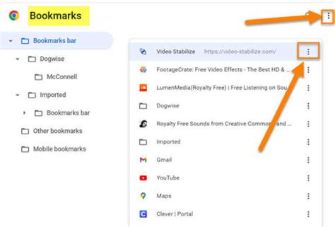 Bookmarks On Google Chrome