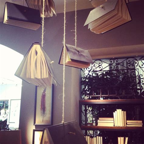 Books Hanging From Ceiling