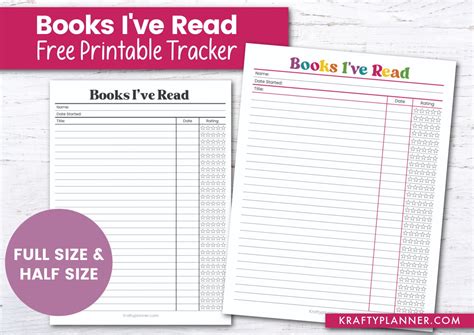 Books Read This Year Printable