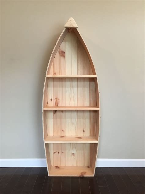 Boat Bookshelf Canoe Shelf 6 1/2ft Boat Shelves Bookcase Canoe shelf