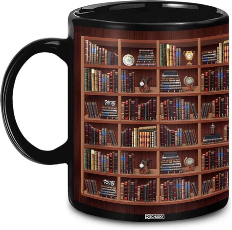bookshelf coffee mug
