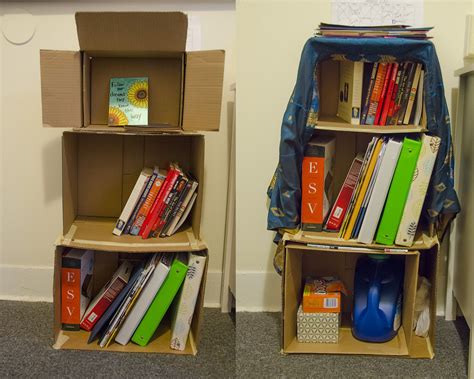 Bookshelf Using Cardboard