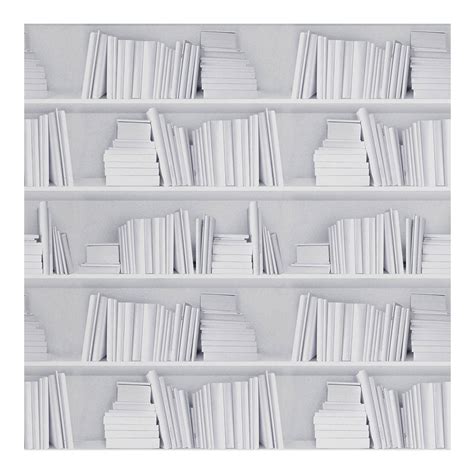 Bookshelf Wallpaper White