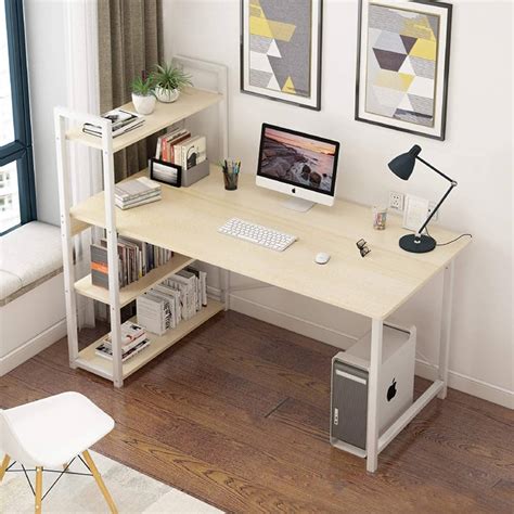 Bookshelf With Computer Table Design
