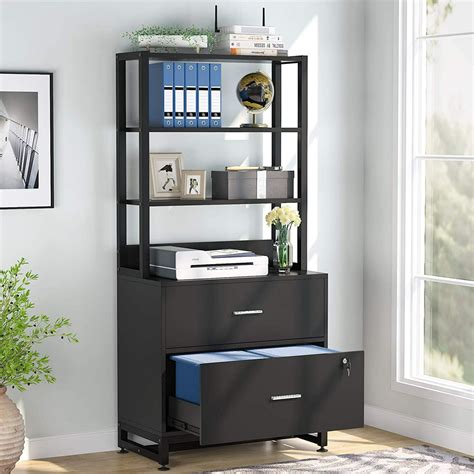 Bookshelf With Printer Storage