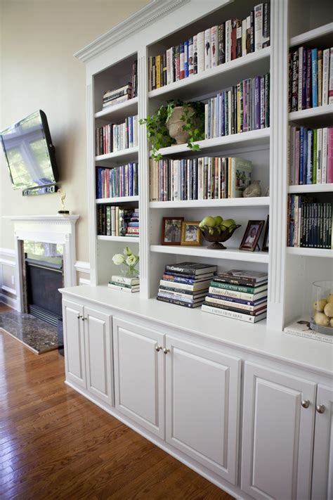 bookshelf with storage below