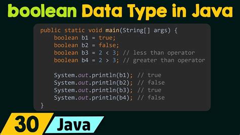 boolean data type example in java