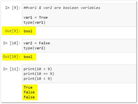 boolean data type in python example
