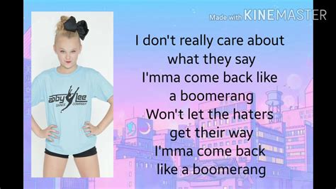 boomerang jojo siwa lyrics