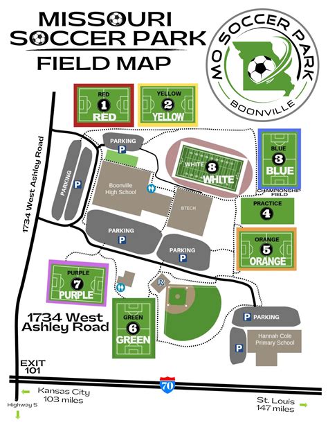 Boonville Soccer Complex Map