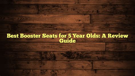 Booster Seat For 5 Year Old Table