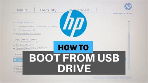 Boot Hp Notebook From Usb