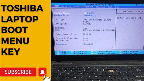 Toshiba BOOT menu Portatīvie datori boot.ritakafija.lv forums