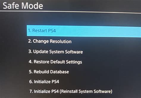 Boot Safe Mode Ps4