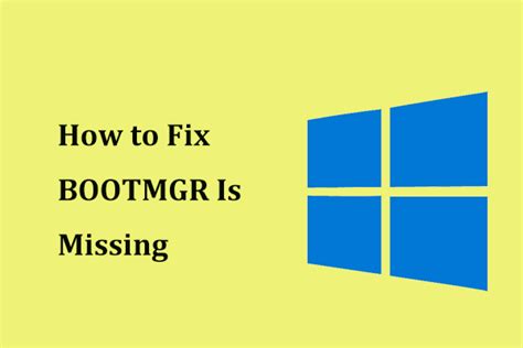 Cara Mengatasi BOOTMGR is Missing pada PC Laptop Windows 10