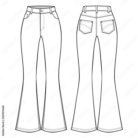 Bootcut Pants Drawing