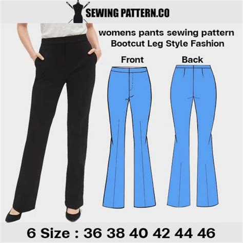 Bootcut Pants Sewing Pattern