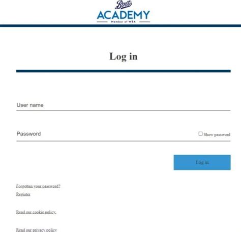 boots academy online e learning login