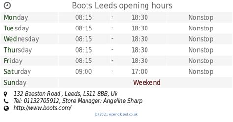 boots beeston opening times