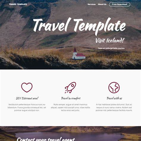 Places Free Bootstrap 4 template for Travel Agency uiCookies