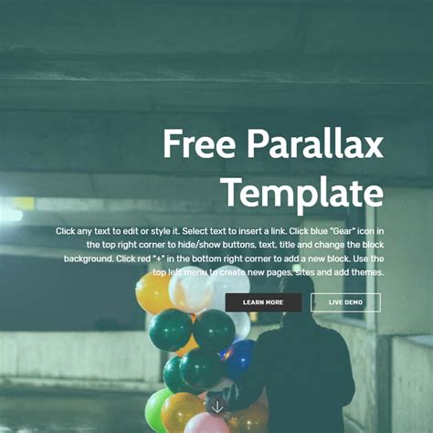 Bootstrap Parallax Template - Membuat Tampilan Website Yang Menarik Dengan Bootstrap