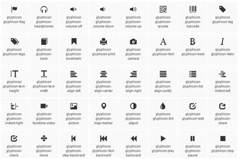 bootstrap 3 glyphicons icons