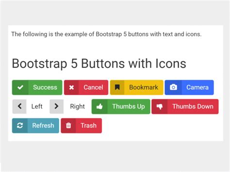 bootstrap 4 button with icon and text