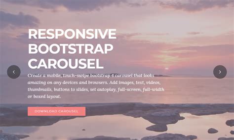 bootstrap 4 carousel fade transition