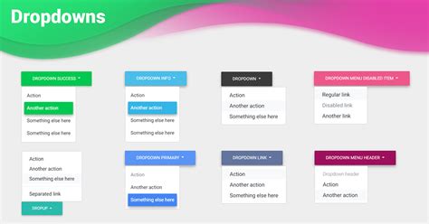 bootstrap 4 dropdowns