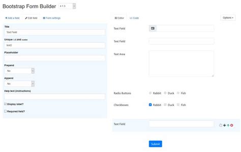 bootstrap 4 form builder