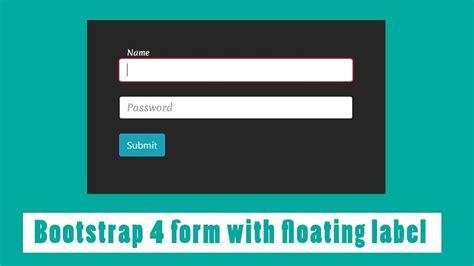 bootstrap 4 form label