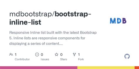 bootstrap 4 inline list