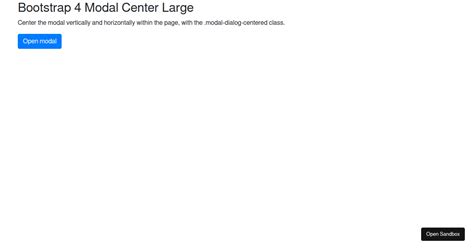 bootstrap 4 modal center