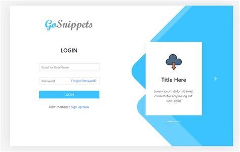 bootstrap 5 login form snippet