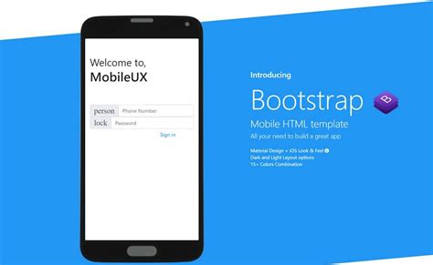 bootstrap 5 mobile app template free