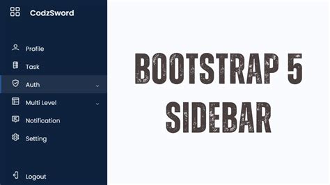 Bootstrap 5 Sidebar Class