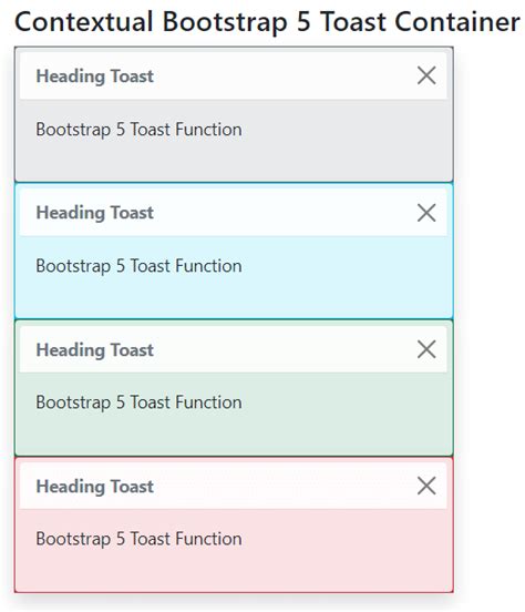 bootstrap 5 toast example