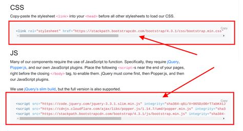 bootstrap cdn quick start