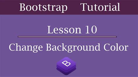 Bootstrap Change Background Color