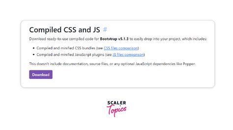 bootstrap compiled css and js