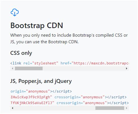 bootstrap css cdn and js