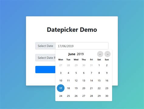 bootstrap datepicker example w3schools