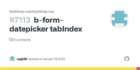 Bootstrap Datepicker Tabindex