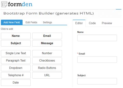 bootstrap form builder