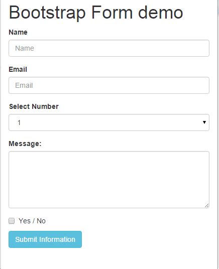 Bootstrap Form Name