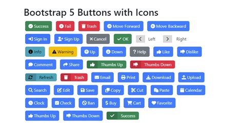 Bootstrap Icons In Buttons